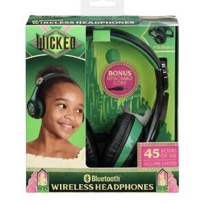 New Wicked Elphaba Green Bluetooth Wireless Headphones